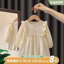  Girls  dresses autumn 2021 new spring and autumn childrens Western princess skirts net red little virgin baby autumn clothes