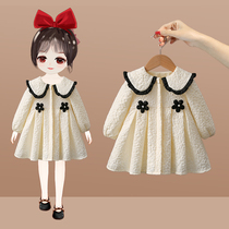 Girls dress Dress Spring Autumn Season 2023 New Children Foreign Air Princess Skirt Woman Korean version Long sleeves Trendy Dress