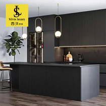 Beijing Sivos enjoy cabinet customization Overall modern open rock plate island platform kitchen Aige plate whole house customization