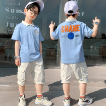 Childrens Clothing Boy Summer Clothing Suit 2022 New Children Summer Style Great Boy Foreign Air Thin Summer Handsome Short Sleeve Tide