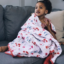 little-unicorn childrens cover blanket Childrens kindergarten Quilt Pure Cotton Four Floors Cover Blanket