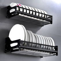 Kitchen shelf put dish rack drain rack wall-mounted dishes storage rack duo gong neng ju within wan pan jia gua gou jia