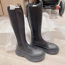 Royal McQueen high biker boots British feet on the good look increased thick bu guo xi boots