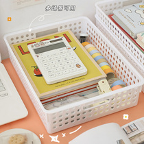 File frame storage rack storage basket column data box office supplies desktop tray basket desk sorting creative a4 paper put stationery plastic horizontal storage small sorting artifact