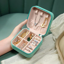 Travel jewelry box storage box small travel portable storage artifact necklace ring earrings earrings earrings stud hand accessories