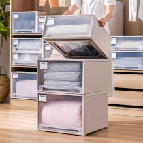 Drawer storage box plastic transparent wardrobe storage box household clothes finishing box artifact clothing storage cabinet