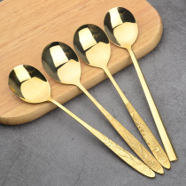 Korean spoon long handle Korean pure copper spoon large household brass rice spoon meal spoon spoon copper supplement