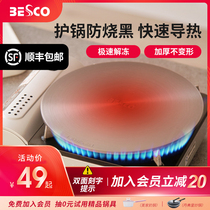 BESCO heat conduction plate Enamel pot Gas pot bottom anti-burning black Japanese-style fireproof plate defrosting plate Gas stove heat conduction plate