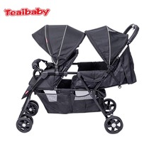 teaibaby twin baby stroller can sit and lie baby lightweight folding size child stroller double