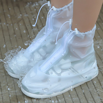 Rain shoes waterproof set female non-slip thickened abrasion resistant rain boot set adult transparent children water shoe cover shoes rain shoes cover