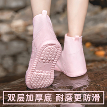 Rain shoes waterproof cover Wear-resistant non-slip thickened rain shoes cover Rain boots cover Water shoes women and men children silicone rain shoes cover