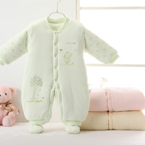 Clearance newborn clothes autumn and winter cotton thick long sleeve newborn baby clothing cotton baby jumpsuit