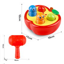 Happy hamster machine coin game machine childrens gopher toy hamster toy hamster hammer hit fruit worm soft head cat