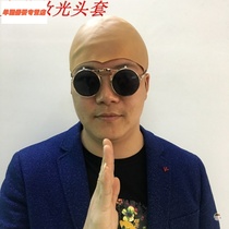 Fake monk simulation latex cos headgear headgear bald head male and female actor wig performance light headgear bald head