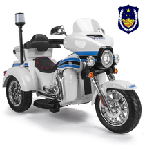 Childrens electric motorcycle police car can be used for adults two men and women babies children three-wheeled toy car