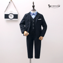 Boys suits Spring and Autumn childrens flower girl dresses Mens piano competition School performance host catwalk vest three-piece set