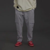 EQUALIZER GRASS CARD OFFICIAL DOUBLE BAG KNITTED STRAIGHT DRUM PANTS SPRING ORIGINAL LOOSE SWEATPANTS WITH NO MIDLIFE