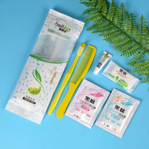 Hotel with dental kit liu he yi hotel disposable toiletries toothbrush black sister toothpaste 6 piece wholesale