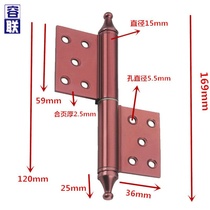 2019 New solid wood door enlarged stainless steel flag hinge detachable partition board opening display cabinet window hinge