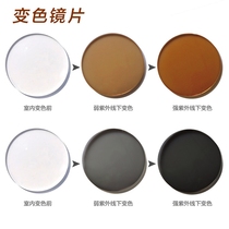 1 67 Aspherical color-changing lenses turn gray to tea and blue to pink ultra-thin ultra-light myopic astigmatism 1 piece price