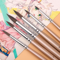 Sable hair watercolor pen set beginner hand painted animal hair adult red Rod fat brush watercolor pen professional art paint brush hook line Pen water chalk oil brush acrylic