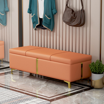Folding shoe change stool household door light luxury shoe cabinet type integrated storage box can sit clothing store fitting room bench