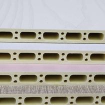 Bamboo Wood Fiber Integrated Wall Panel Buckle Plate Quick Fit Wall Catch Brief Splicing Plum Blossom Hole Assembly Line Waterproof