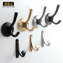 Chia Mountain modern minimalist clothes hat wall-mounted clothes hook wall creative hook gate door Single hook gold black bronze color