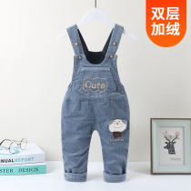 Baby pants plus velvet warm boys corduroy children cotton pants children children Girls foreign baby pants autumn and winter