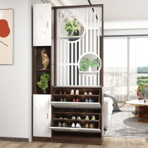 New solid wood Entrance Shoe Cabinet Home Doorway Integrated Genguan Cabinet Tipping Bucket Screen Partition Cabinet Narrow Modern Diagonal Inserts