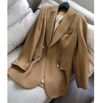 Advanced brown Burn Free Suit Jacket Woman 2022 Early spring New exploits Eurogoods Design Sensation Little Crowdsuit Blouse