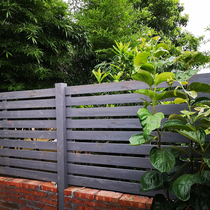 Custom outdoor anti-corrosion wood fence Outdoor courtyard carbonized wood grid fence door Villa fence Garden fence