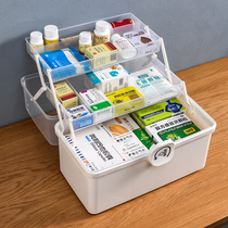 Household small medicine box emergency family equipment medical emergency luggage large capacity medicine storage box medicine box medicine box