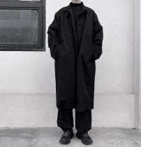 NormCoreMoment Ma Jiaqi with Yamamoto Yoji's dark black profile loose long trench coat coat