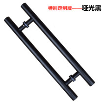 Green Champ Black Stainless Steel Handle Glass Door Handle Handle mobile door handle round tube with frame unframed wooden door pair dress