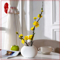 New Chinese simulation plum flower set bonsai ornaments interior decoration flower fake flower silk flower small wax plum flower decoration