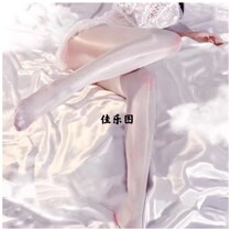 Conjoined silk socks open crotch oil bright micro-shiny oil light pearly mercerized transparent flesh velvety legs black silk white silk bottom