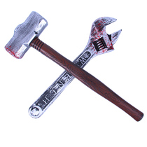 Halloween high simulation weapon hammer wrench show performance shooting props stage tricky funny childrens toys