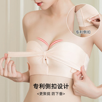 Strapless underwear women gather non-slip breast wrap small chest invisible wedding dress special bandeau beauty back bra women