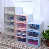 (Buy 6 get 6 total 12)thickened transparent shoe box Mens and womens shoes storage box Household dustproof plastic simple shoe cabinet