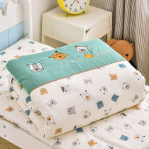 Childrens quilt winter quilt double gauze quilt kindergarten baby cotton spring and autumn quilt A baby quilt to keep warm