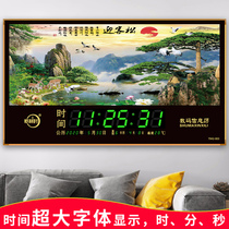 Kai Li LED digital perpetual calendar time large character wall clock modern living room clock calendar clock silent hang watch