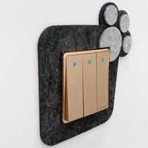 Eurostyle switch decor with three even open wall applique minimalist anti-dirty protection socket sleeve creative home free-to-stick