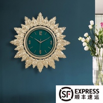 Wall clock light luxury modern simple living room home fashion decorative art clock Net red creative atmosphere restaurant clock