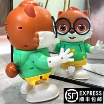 Baby toy Net red singing three squirrels electric dancing 5 will move 3-6 months 0 female 2 baby 4 children 1 year old