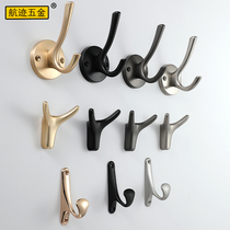 Golden Nordic wall cabinet shoe cabinet coat hook American Black Porch metal single hook creative fitting room hanging hook