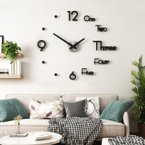 Free punch clock Wall clock Living room household fashion personality creative DIY decorative mute clock Nordic Quartz clock