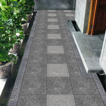 Chinese style gray antique brick outdoor courtyard terrace features Tang Lian tile non-slip cement brick outdoor yard floor tiles