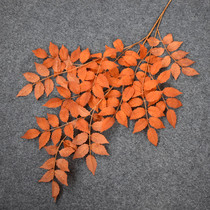 Wedding leaf material Lingxiao leaf Simulation Ice Heart Leaf Blue Champagne wedding hall ceiling decoration flower Road lead flower arrangement leaf