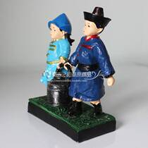 Inner Mongolia national characteristic handicraft resin ornaments Mongolian little brother bucket boy